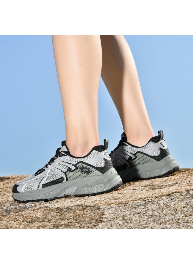 LOTTO Women's Outdoor Sports Shoes With Cushioning, Rebound, Wear Resistance, And Grip For Jogging, Retro Mesh Breathable Casual Athletic Shoes - Image 3