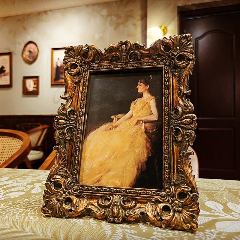 سيسو CISOO 2.5x3.5 عتيقة صورة صغيرة إطار عتيقة عتيقة البرونز الحجم الذهب الحجم إطار الصورة للجدول أعلى وجدار عرض تصميم الأزهار الرجعية معرض صور ديكور المنزل - Image 2