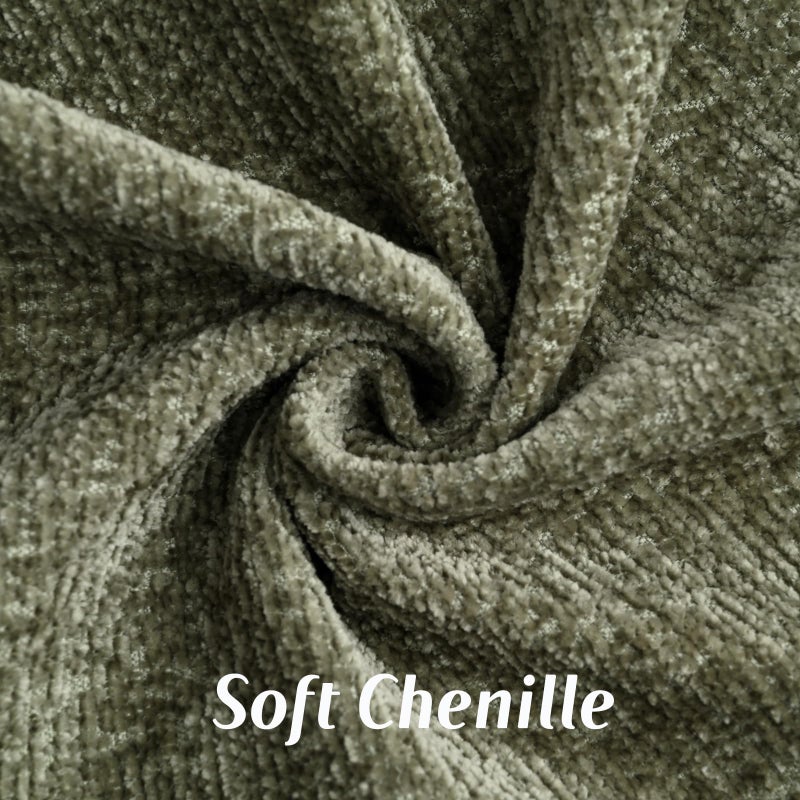Futei Sage Green Chenille Dhrow Convers - Image 2