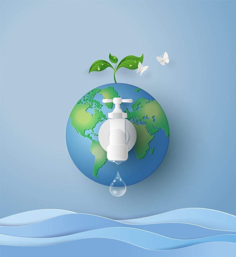5 Aceearth tap with water drop sticker poster|save water|save environment - Image 4