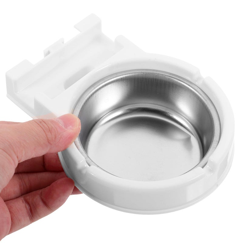 Stainless Steel Wall Mounted Ashtray With Lid For Indoor Outdoor Use White - Image 5