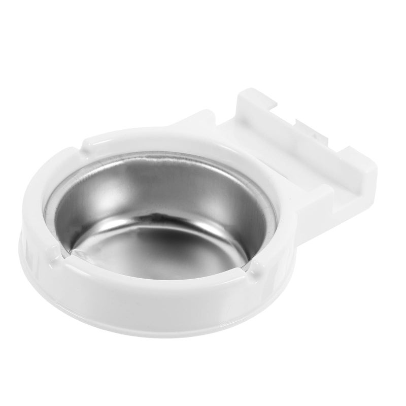 Stainless Steel Wall Mounted Ashtray With Lid For Indoor Outdoor Use White - Image 2