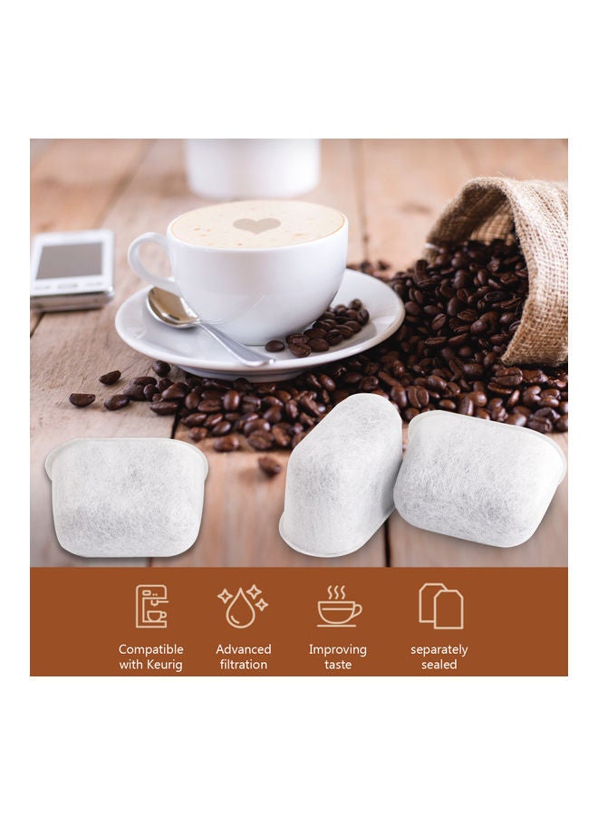 NIBEMINENT 12-Piece Replacement Coffee Filter White 4.8 x 3.2cm - Image 4