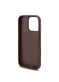 GUESS iPhone 16 Pro Case PU 4G Hard Cover with Roses and Metal Logo / Shock Absorption / Raised Bezels / Slim and Lightweight Back Cover - Brown  - Image 2