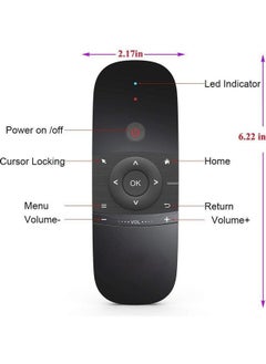 NIBEMINENT W1 Wireless Keyboard And Air Mouse Remote Controller Black  - Image 2