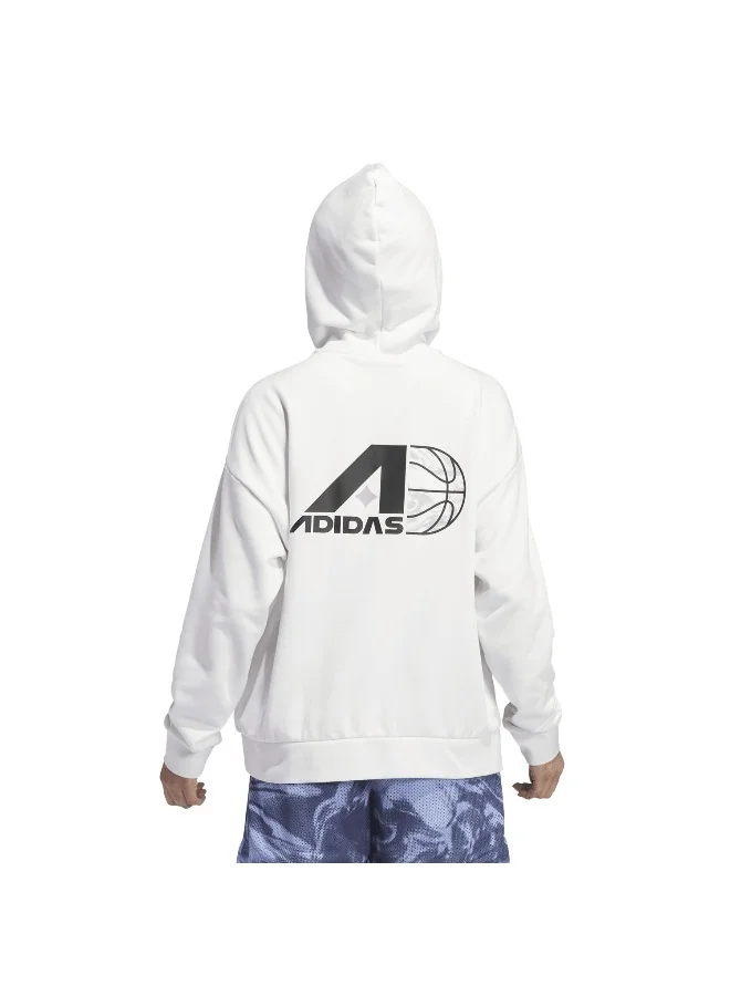 adidas Originals Slct Gfx Hoodie White Basketball Sweatshirts 2XS