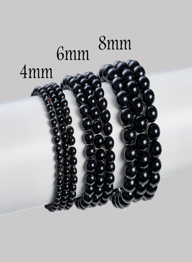 Bivei 3-Piece 8mm Beaded Bracelets for Women – Black Onyx, Black Obsidian, Black Tourmaline – Handmade Natural Crystal Stretch Elastic Jewelry for Meditation, Yoga, Protection Gifts - Image 5
