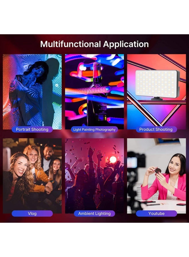 RGB Rechargeable Selfie Light – Clip-On LED Video Light with 3 Cold Shoe Mounts, Adjustable Color Temperature 3000–7500K – Portable Fill Light for Laptop, Tablet & Camera - Image 5