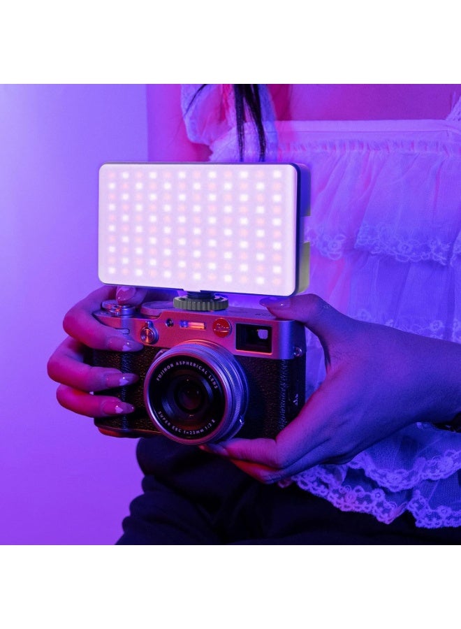 RGB Rechargeable Selfie Light – Clip-On LED Video Light with 3 Cold Shoe Mounts, Adjustable Color Temperature 3000–7500K – Portable Fill Light for Laptop, Tablet & Camera - Image 2