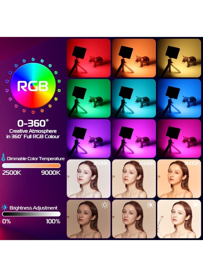 RGB Rechargeable Selfie Light – Clip-On LED Video Light with 3 Cold Shoe Mounts, Adjustable Color Temperature 3000–7500K – Portable Fill Light for Laptop, Tablet & Camera - Image 4