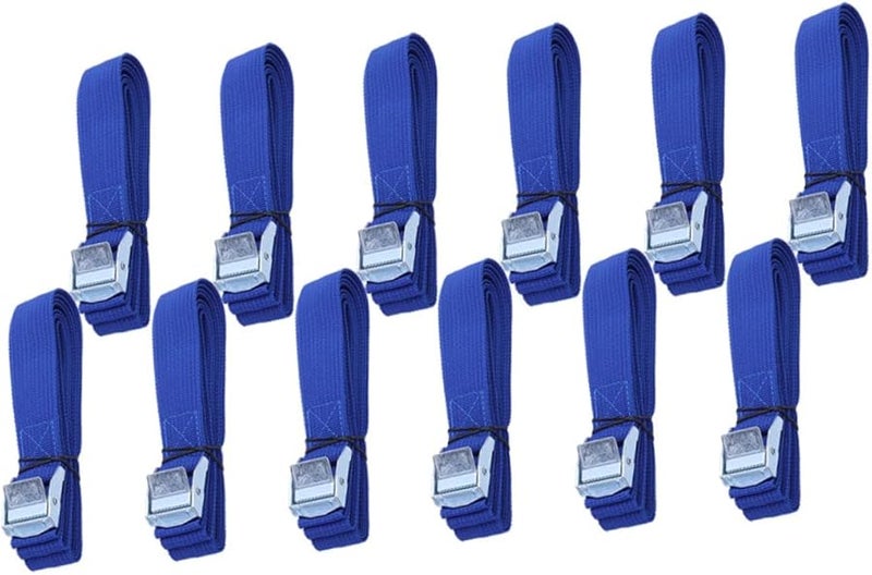 12pcs Heavy Duty Cam Buckle Lashing Straps for Surfboards Kayaks Trucks Cargo Tie Downs - Image 1