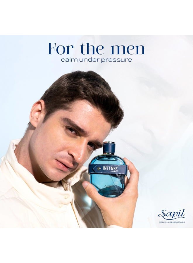 sapil Intense for men Eau De Toilette 100ml, Affordable Luxury Perfume, Aromatic Spicy Fragrance with Lemon, Ginger, Lavender, Mint Top Notes, Bold Blend Perfumes for Men - Image 5
