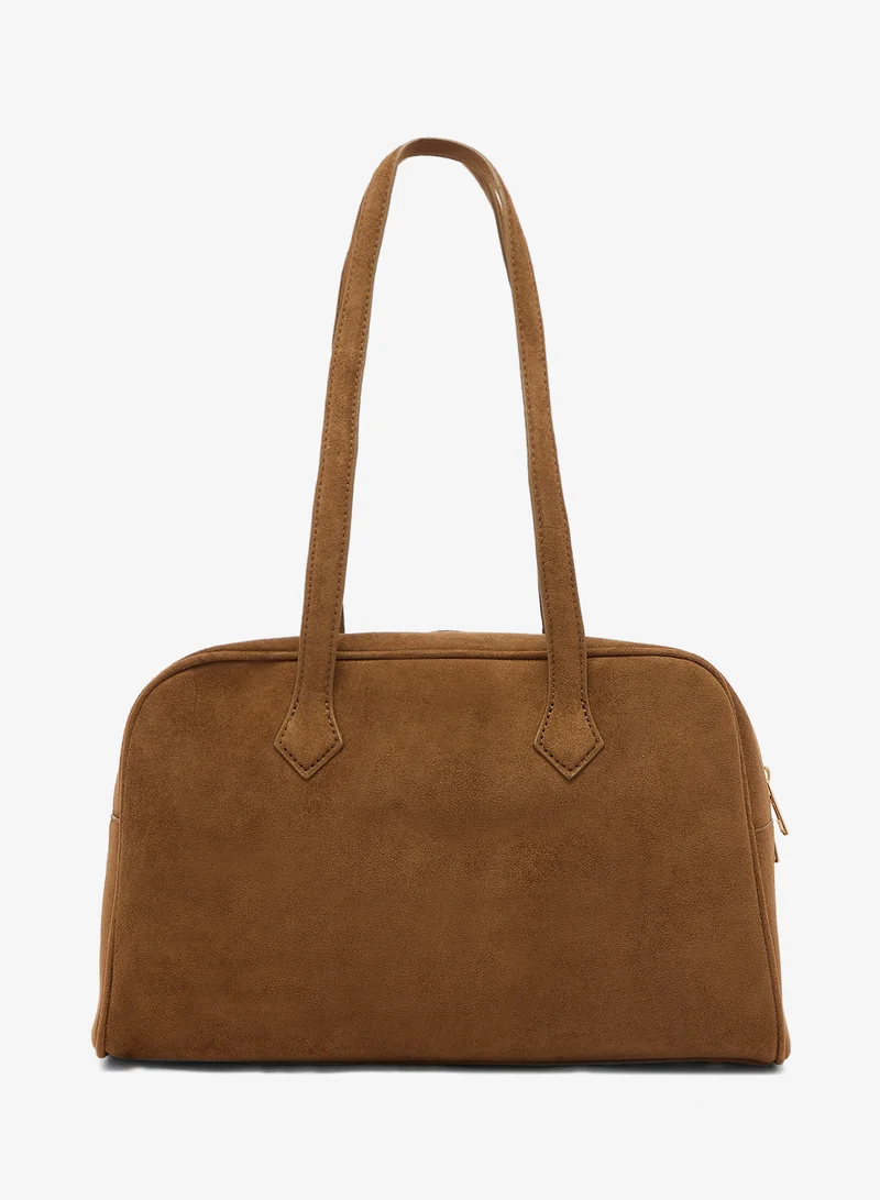 جلاموروس Faux Suede Shoulder Box Bag