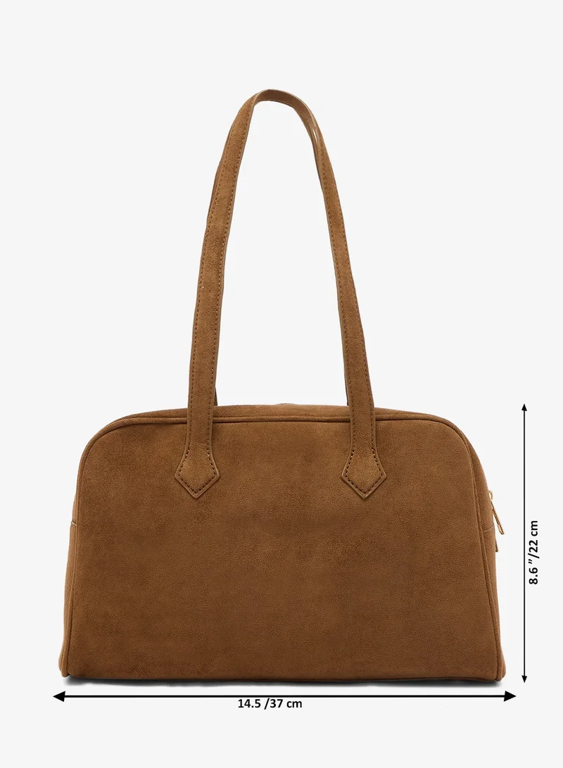 Glamorous  Faux Suede Shoulder Box Bag for Women | Best Price UAE