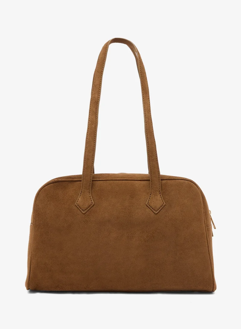Glamorous  Faux Suede Shoulder Box Bag for Women | Best Price UAE