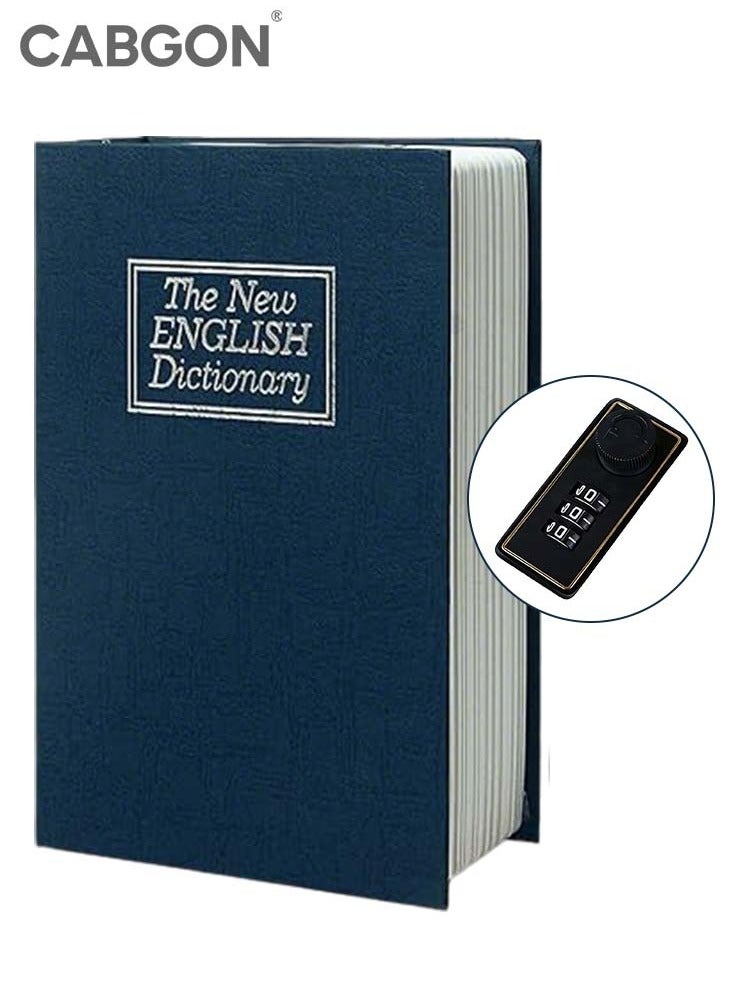 CABGON Diversion Book Safe with Combination Lock, Hidden Book Locker Safe, Metal Book Locker Box for Valuables - Image 1
