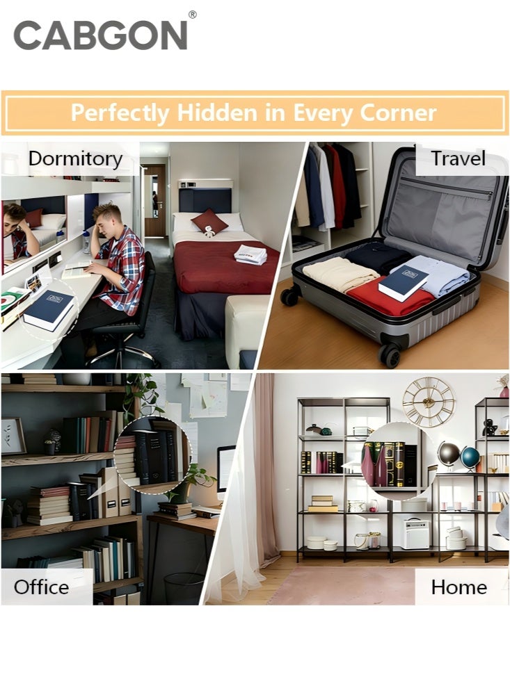 CABGON Diversion Book Safe with Combination Lock, Hidden Book Locker Safe, Metal Book Locker Box for Valuables - Image 5