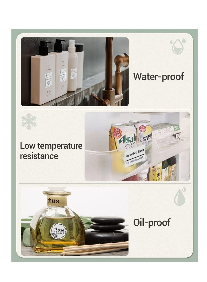 phomemo Multi-Purpose Self-Adhesive Round Thermal Label for Phomemo M110/M200 Label Maker 30x30 mm Thermal Label 200 Labels/Rolls Black on White - Image 5