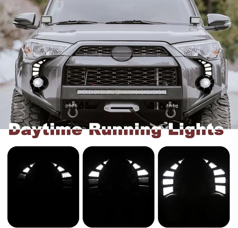 BreTrewri Daytime Running Lights & Fog Lights for 2014-2024 Toyota 4Runner - DRL, Turn Signal, Lamps Assembly - Image 5