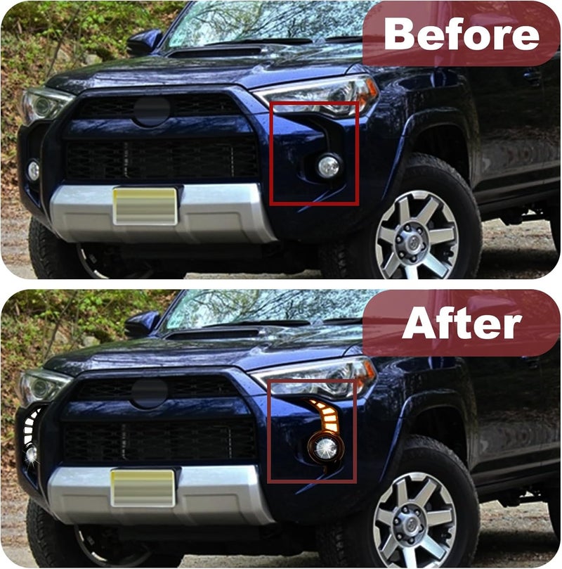 BreTrewri Daytime Running Lights & Fog Lights for 2014-2024 Toyota 4Runner - DRL, Turn Signal, Lamps Assembly - Image 2
