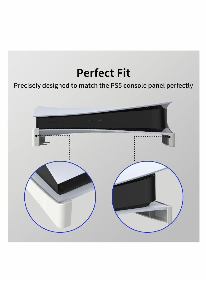 Generic - Horizontal Stand for Playstation 5, Desk Stand Compatible with Playstation 5 Disc, Console Lay Down Stand for PS5, Minimalist Design, White - Image 1