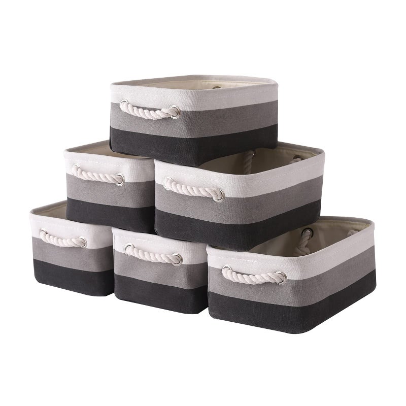 Small Storage Baskets for ShelvesFabric Storage Baskets for ClosetRectangular Collapsible Baskets for organizing ClothesBooksGifts