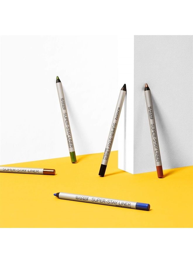 Wunder2 SUPERSTAY LINER Makeup Eyeliner Pencil Waterproof Eye Liner, Turquoise Blue, 1.2 Gram, 1, Metallic Turquoise - Image 5