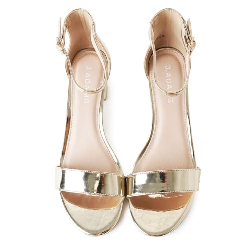 J. Adams J.Adams Daisy Heeled Sandals for Women – Wide Ankle Strap Low 2 Inch Kitten Short Block Heel, Open Toe Dress Shoes – Chunky Heels for Bridal, Wedding, Parties – Dressy Platform Sandals, Women's Shoes - Image 3