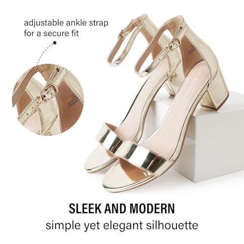 J. Adams J.Adams Daisy Heeled Sandals for Women – Wide Ankle Strap Low 2 Inch Kitten Short Block Heel, Open Toe Dress Shoes – Chunky Heels for Bridal, Wedding, Parties – Dressy Platform Sandals, Women's Shoes - Image 5