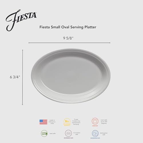 Fiesta® 9 5/8” Small Oval Serving Platter – Durable Ceramic, Lead-Free, Dishwasher/Microwave/Oven Safe – Made in USA - Sunflower - Image 2