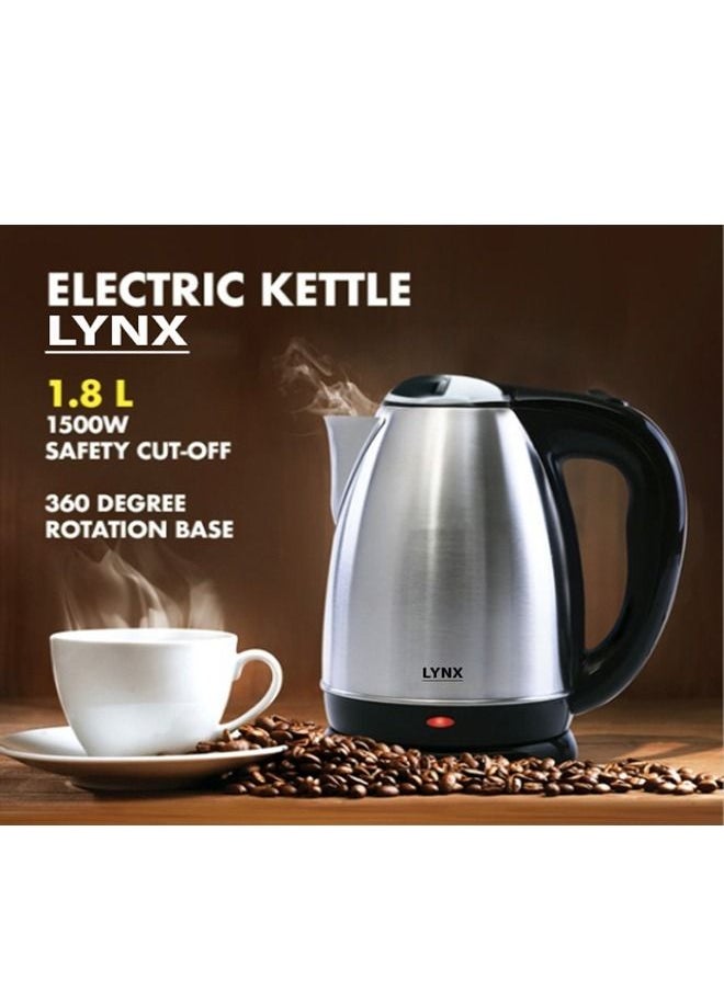 lynx Lynx Stainless Steel Electric Kettle 1.8 Liter 1500 Watt KT-100  - Image 5