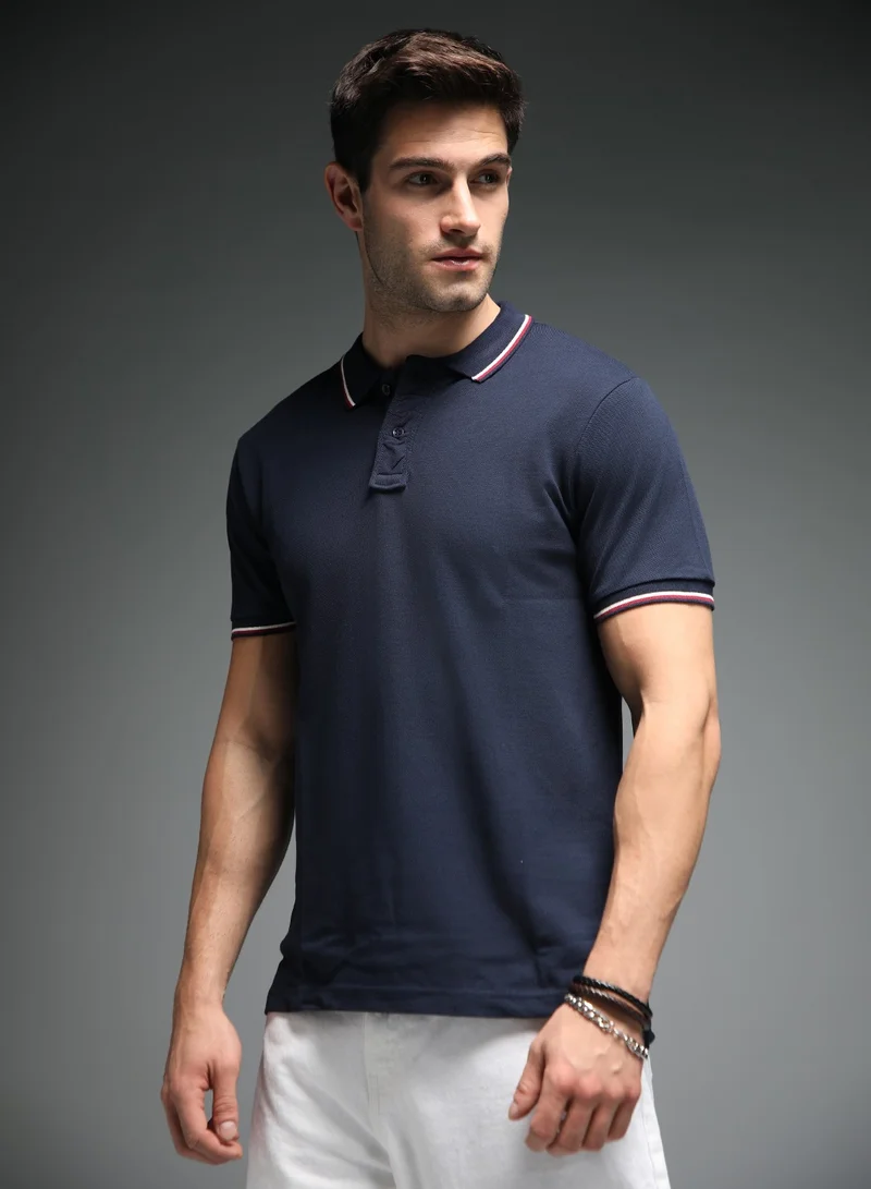 HIGH STAR Polo Collar Short Sleeves Regular T-Shirt for Men