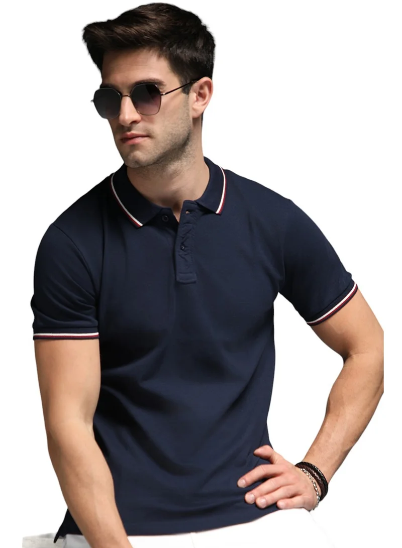 HIGH STAR Polo Collar Short Sleeves Regular T-Shirt for Men
