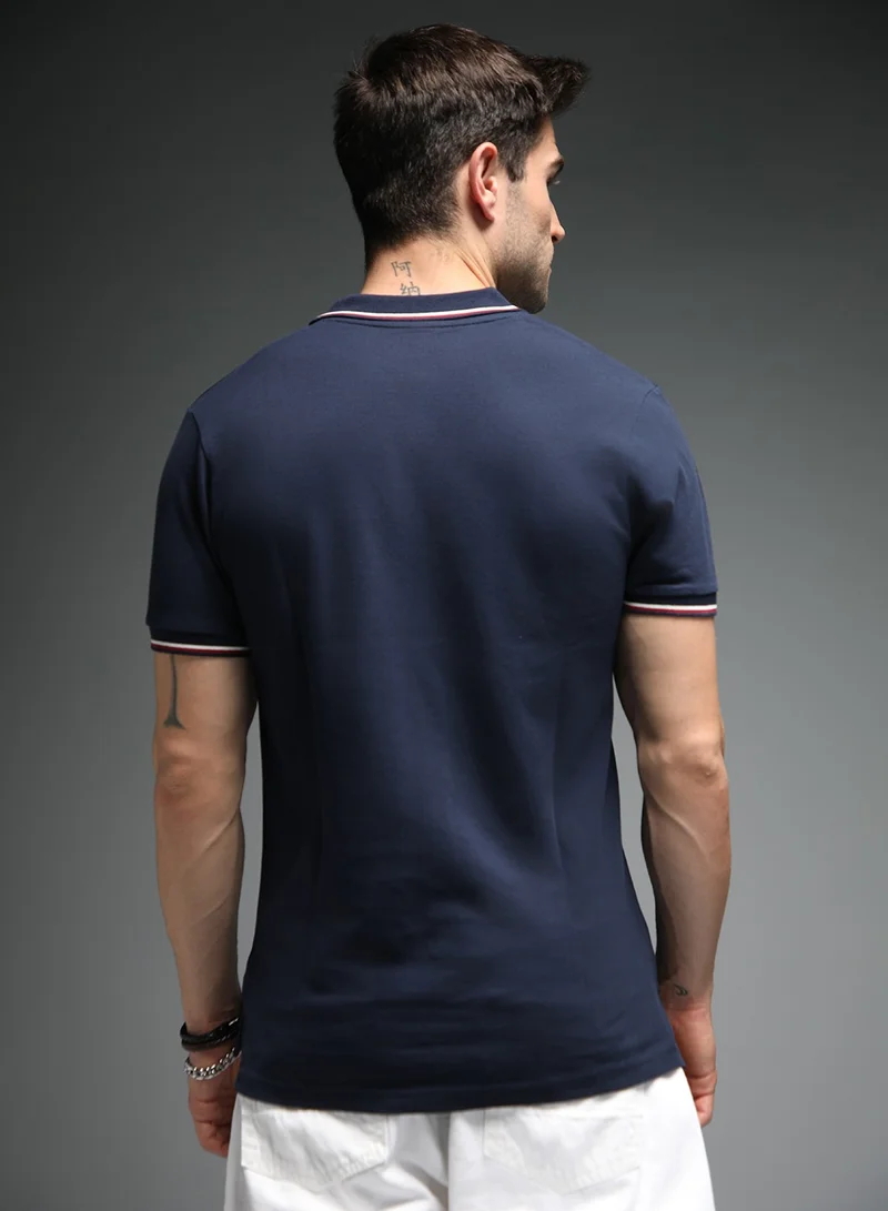 HIGH STAR Polo Collar Short Sleeves Regular T-Shirt for Men