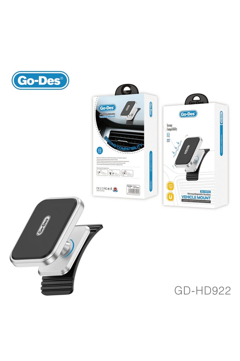 GO-DES 360 degree rotation car dashboard mount stand magnet cell phone holder for car - Image 1