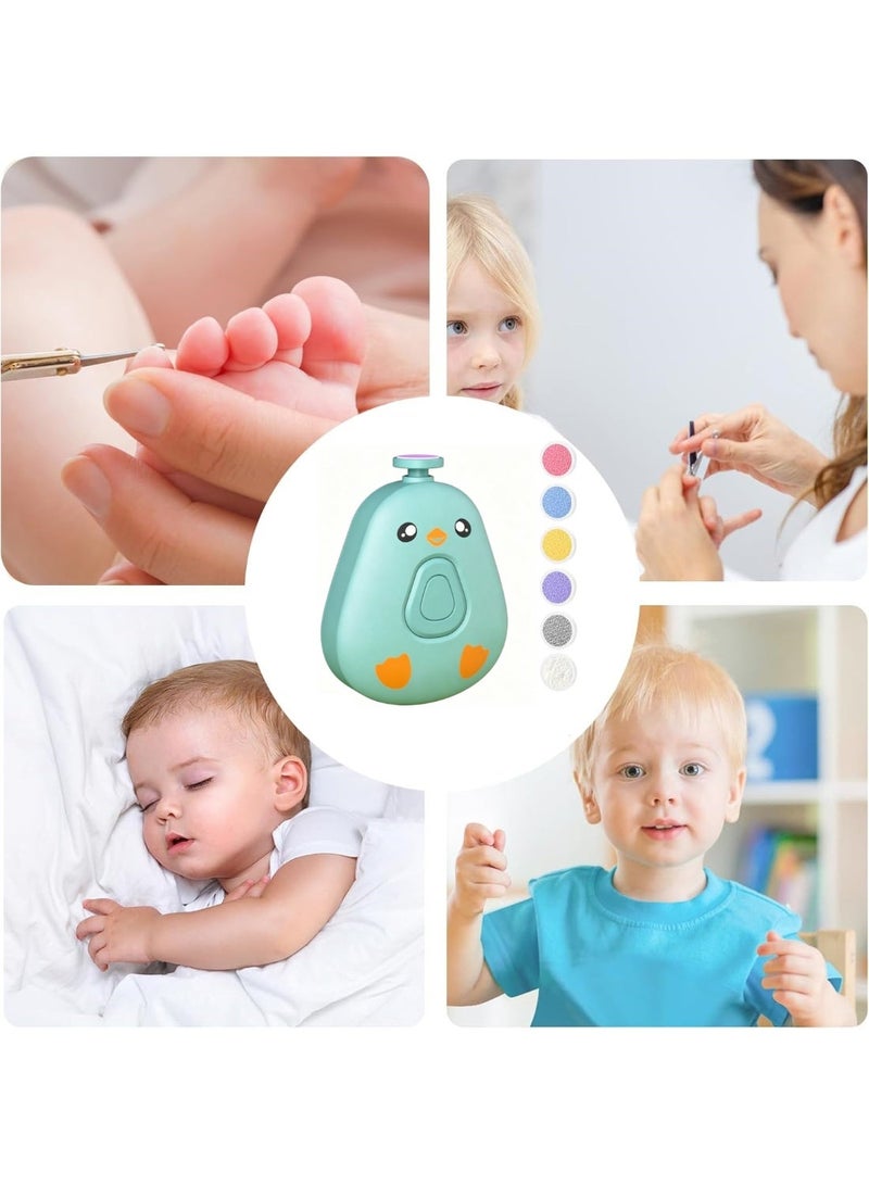 Walpck Infant Nails Grinder Safe Gentle Filing Systems Low Noise Motor 2 Adjustable Modes Ergonomic Handle Maintenance Trimmer Compact Travel Essential - Image 3