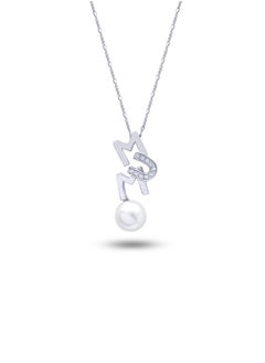 Subhati Pendant " Ummi Design " With Silver 925 , Zercon Stone and Cultured Pearl  - Image 1