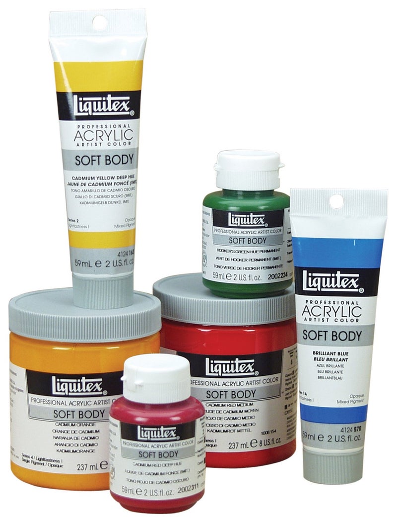 Liquitex Professional Soft Body Acrylic Paint 2 (Flourescent Orange) - Image 3