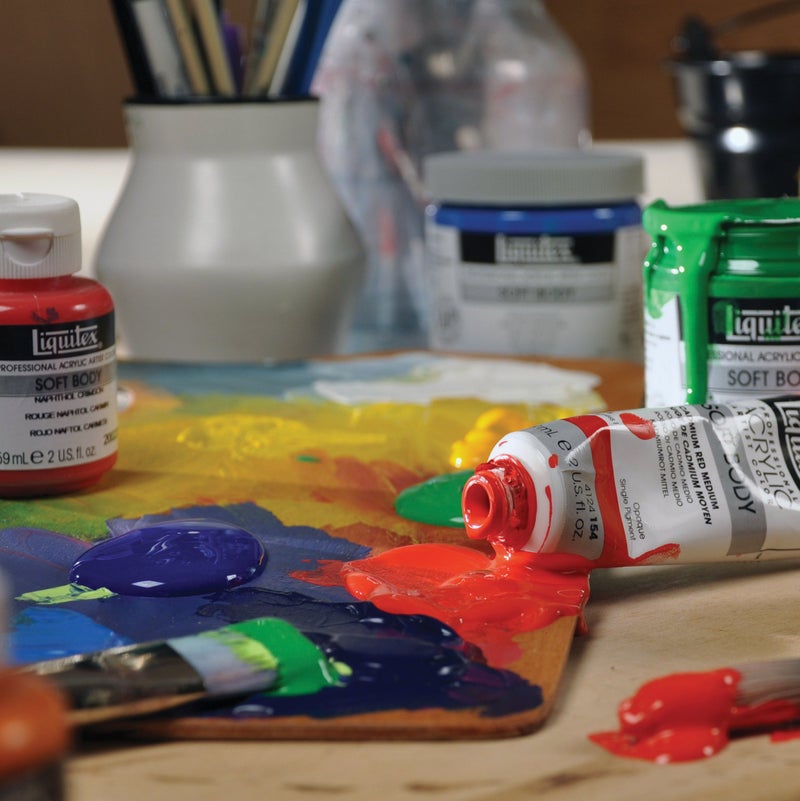 Liquitex Professional Soft Body Acrylic Paint 2 (Flourescent Orange) - Image 2