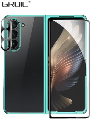 Compatible with Samsung Galaxy Z Fold 5 Case Plating Frame Electroplate Clear Luxury Elegant Case Camera Protector PC Shockproof Protective with Screen Protector and Camera Lens Protector - pzsku/ZE880905EB6F3E1BDA26DZ/45/_/1720073497/cb15eddf-448e-4946-a8ed-aa04136fd543