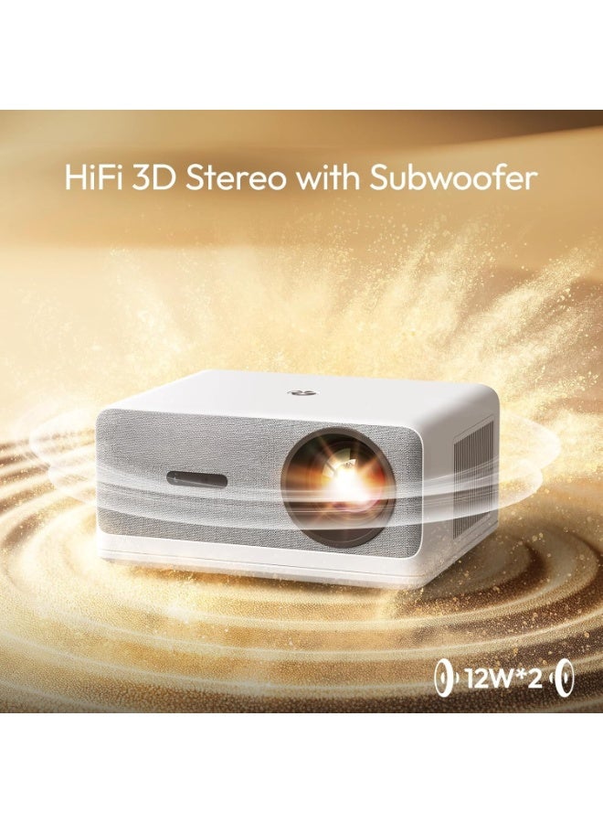 Smart Full HD 1080P Projector with WiFi, Auto Focus, Sealed Dust-Resistant Design and Built-In Speaker for Home Cinema Entertainment - Image 4