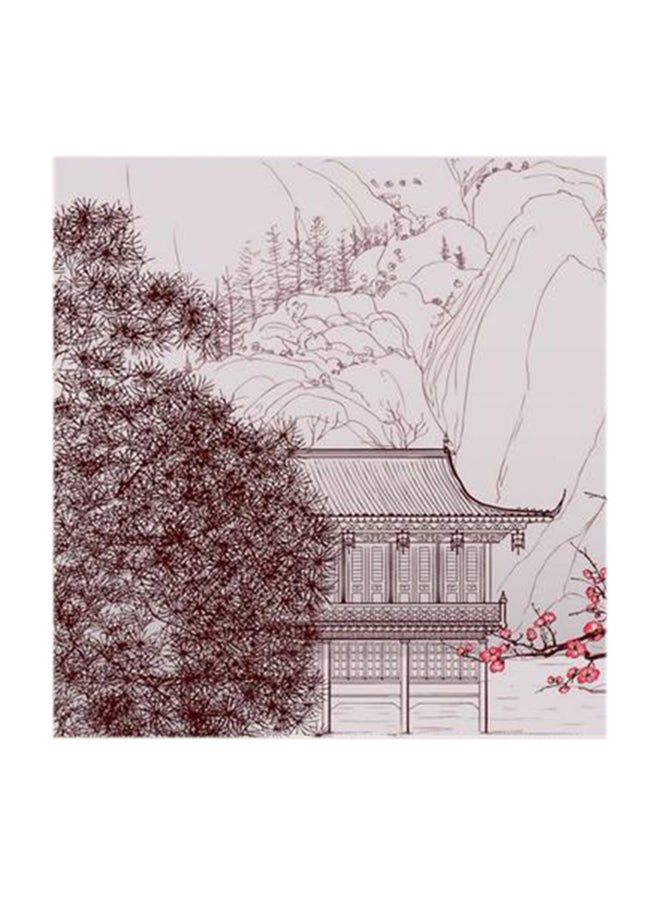 RYN Japan Bedroom MDF Wall Art Multicolour 30x30centimeter - Image 1