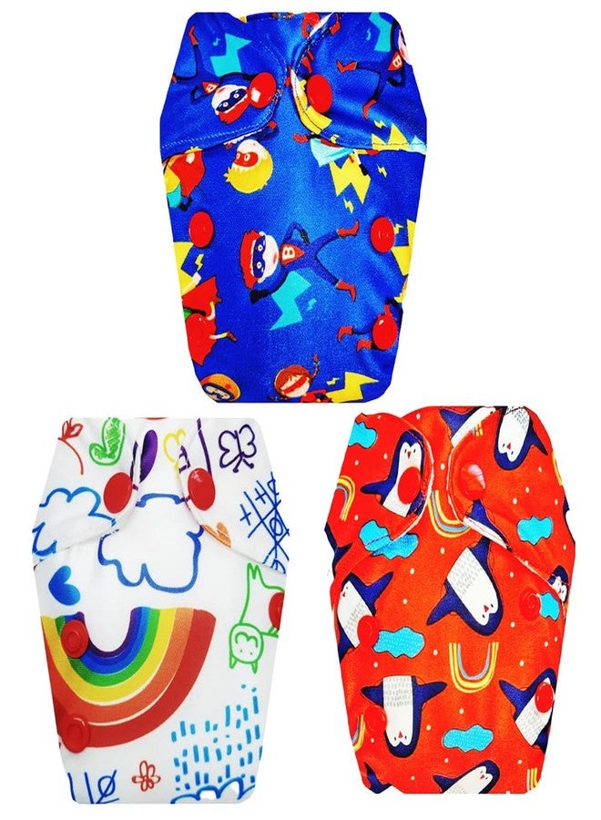 Dumbledo Premium Newborn Cloth Diaper with Integrated Soaker (Pack of 3) | Dry Feel and Comfortable | Adjustable Snaps | Everyday Diapering Essential | 0 - 4 Months | Unisex Baby - Image 1