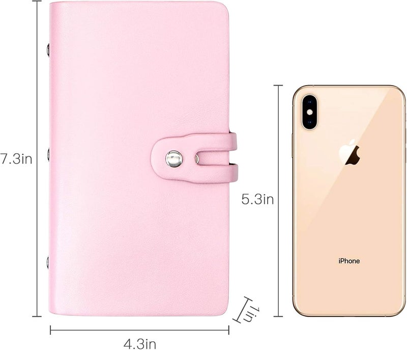 Padike RFID Credit Card Holder Business Card Organizer Business Card Holder, with 96 Card Slots Credit Card Protector for Managing Your Different Cards to Prevent Loss or Damage (Pink) - Image 4