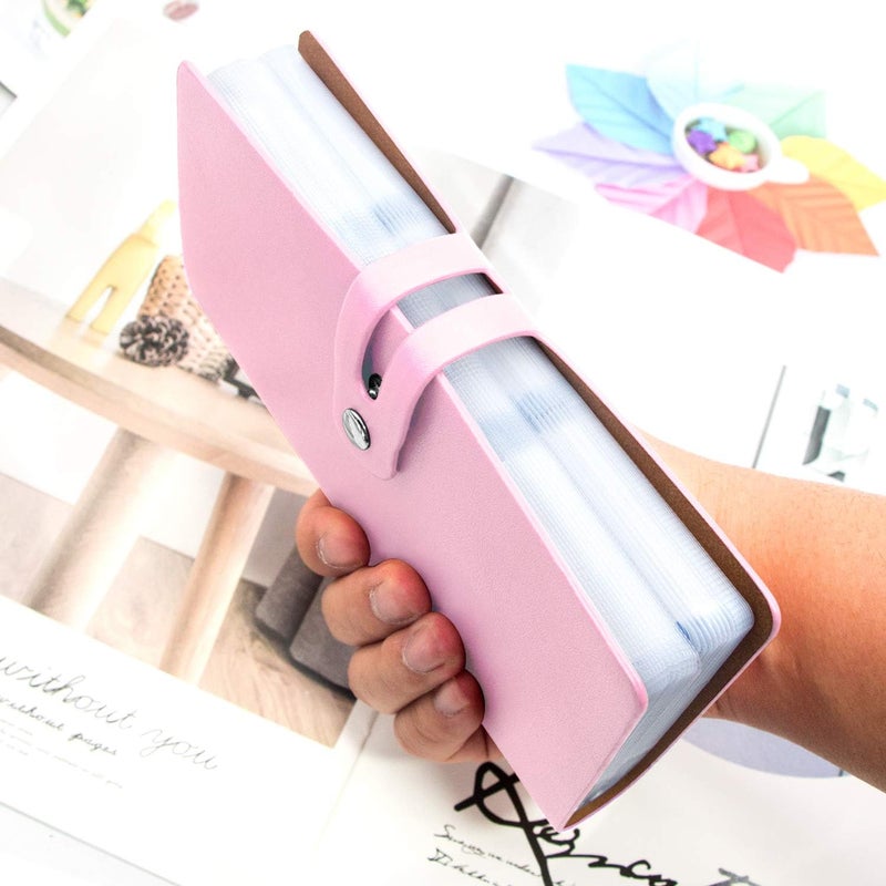 Padike RFID Credit Card Holder Business Card Organizer Business Card Holder, with 96 Card Slots Credit Card Protector for Managing Your Different Cards to Prevent Loss or Damage (Pink) - Image 3