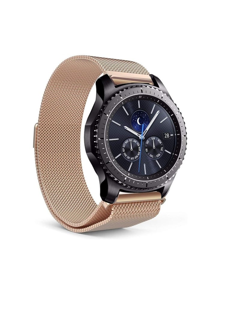 Solob 22mm Stainless Steel Magnetic Mesh Compatible for Samsung Galaxy Watch 46mm/Gear S3 Classic/Frontier/Huawei Watch 2Classic/GT/GT 2/ Quick Release Replacement Sports Straps - Image 1