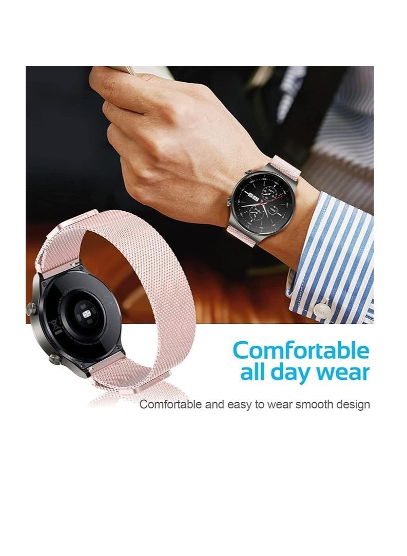 Solob 22mm Stainless Steel Magnetic Mesh Compatible for Samsung Galaxy Watch 46mm/Gear S3 Classic/Frontier/Huawei Watch 2Classic/GT/GT 2/ Quick Release Replacement Sports Straps - Image 3