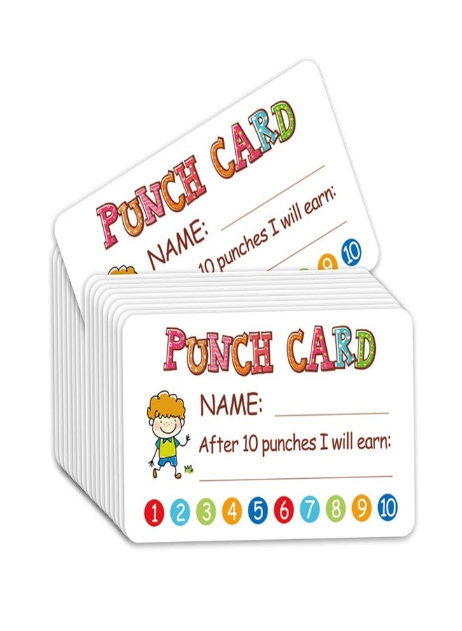 IVON Punch Card, 100pcs Reward Incentive Card for Teacher, Behavior Chart for Kids, Homeschool Classroom Supplies for Motivation - Image 1