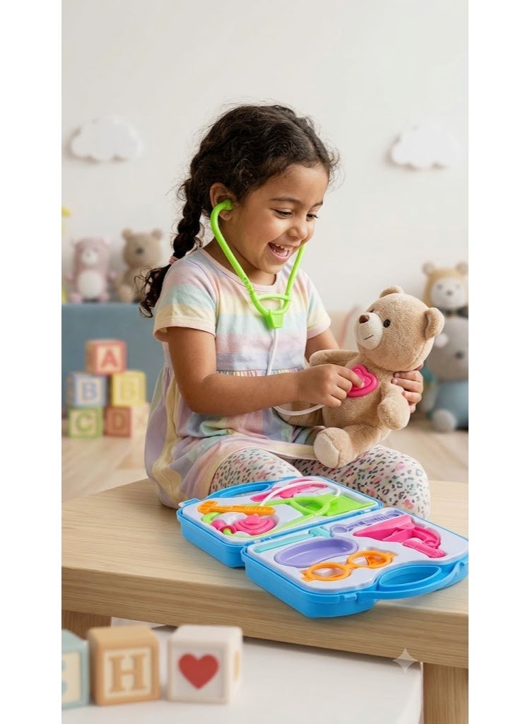 Little Doctor Playset - Future Doctor Medical Kit -Interactive Doctor Tool Set - Kids Medical Exploration Kit - Super Doctor Kit - Kids Doctor Toy Set with Carrying Case Safe Plastic Medical Tool Set for Kids - Doctor Role-Play Toy for Boys & Girls - Educational Toy to Ease Fear of Doctors - Miniature Kids Medical Toy Set - Image 3