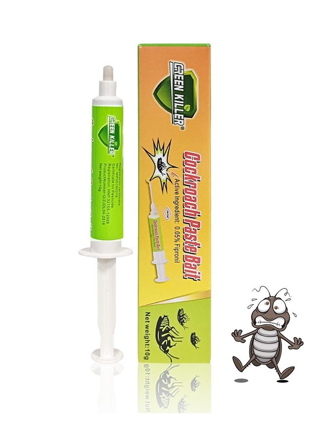 GREEN KILLER Gockroach Paste Bait, Cockroach Bait, Natural Repellent for Cockroaches, Strong Cockroach Eliminator, Kitchen Household Cockroach Trap, for Indoor and Outdoor Use, Ready To Use Bait, 10g - Image 1